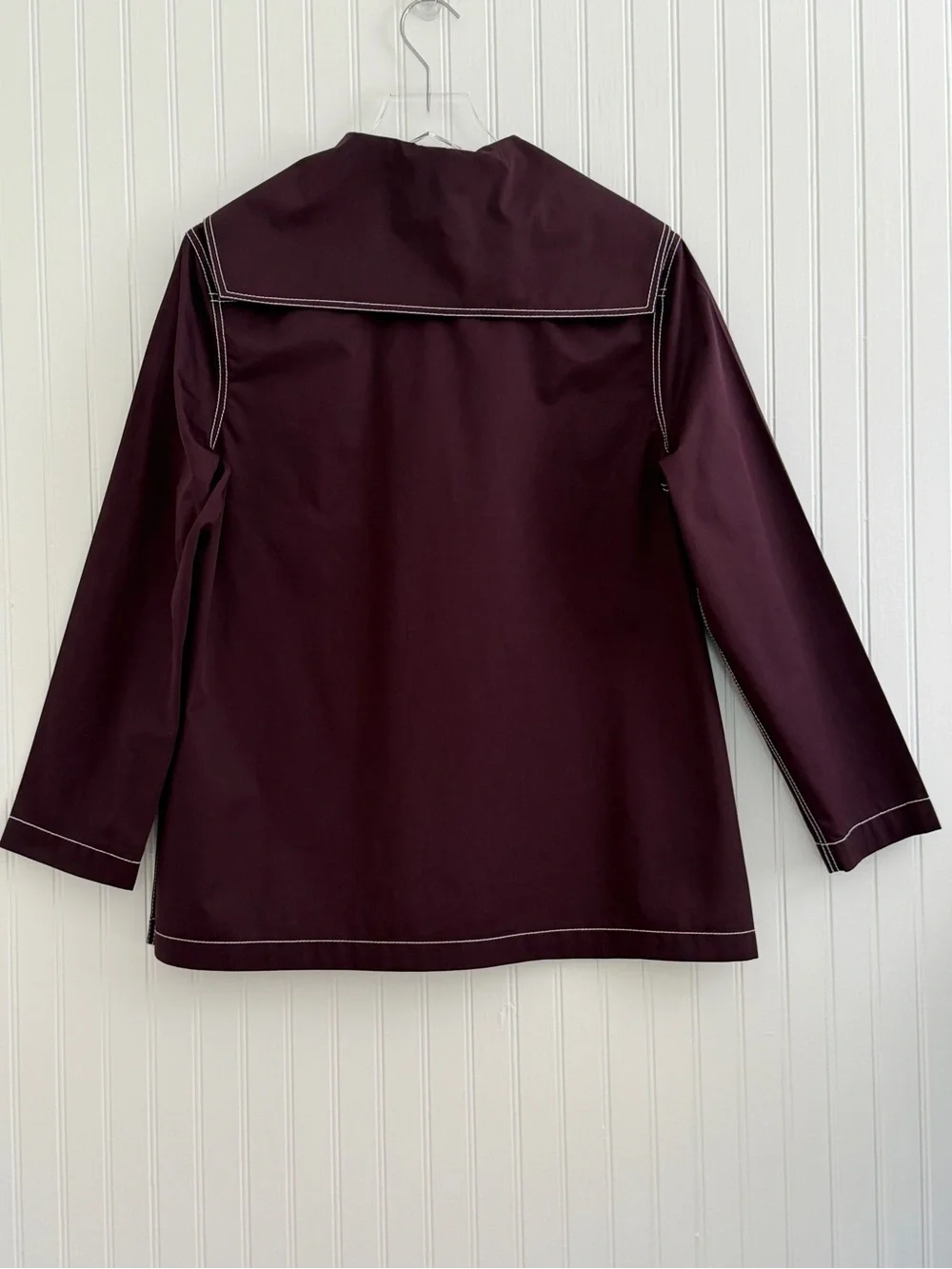 Tory Burch Cotton Poplin Top in Evening Plum